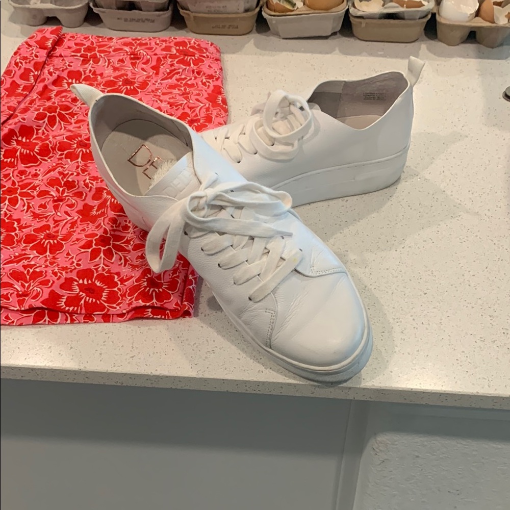 Classic White Lace-Up Sneakers - Picture 9 of 12